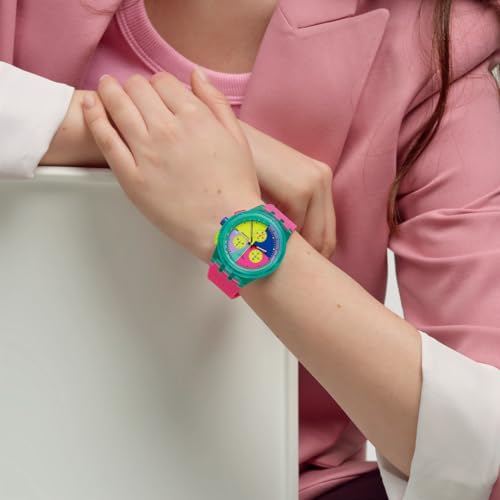 Swatch Neon Flash Arrow Watch, SUSG408, Pink