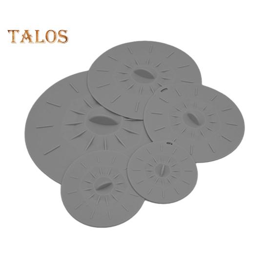 5 st Silikon Matlock Set Läcksäkra Flerstorlekslock för Skålar Grytor Stekpannor Värmebeständiga Mikrovågsugnssäkra Stekpannlock