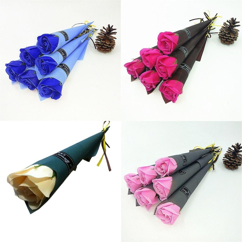 Schöne künstliche Rosenseife Blume Einzelnes Bouquet für einzigartige Geschenke und Wohnaccessoires
