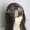 Full Rhinestone Head Chain Headpiece Pearls Tassel Crystal Meshes Headbands  Hair Accessories