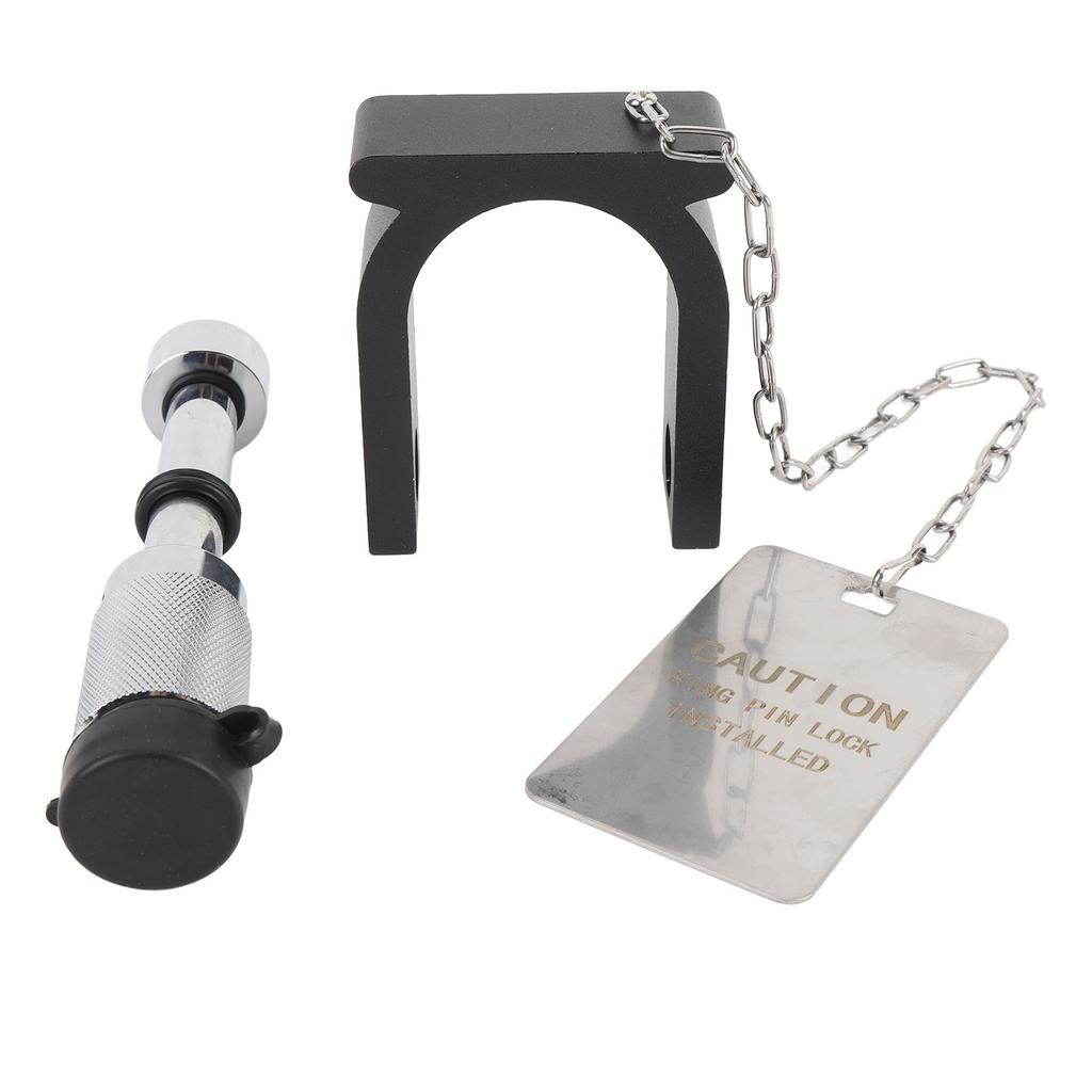 5th Wheel Trailer Lock with Warning Tag and 2 Keys Steel Aluminum Anti Theft Protection for 2in King Pin
