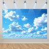 Blue Sky White Cloud Background Natural Landscape Home Party Decoration Backdrop Portrait Photography Banner Baby Shower Props