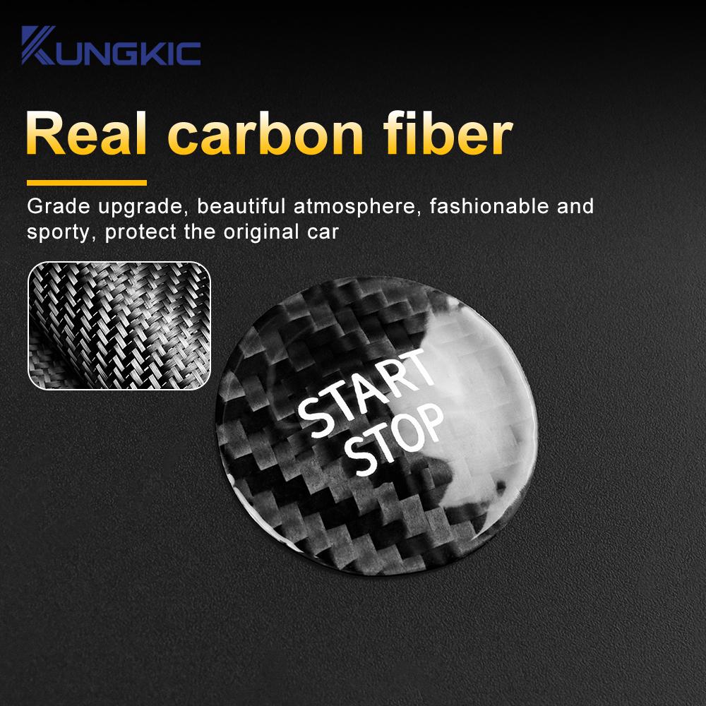 Harte Karbonfaser-Abdeckung für Renault Fluence Megane Clio Koleos Duster Captur Latitude Zoe Talisman Kadjar Auto Motor Start Stopp