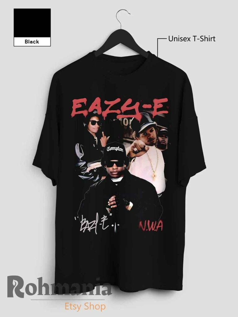 Eazy E T Shirt 90s Retro Rap Hip Hop Music Graphic Tee Fan Merch Casual Unisex Streetwear Top
