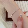 S925 Sterling Silver Shattered Silver Two Bracelets Female Fine Hand Ornaments