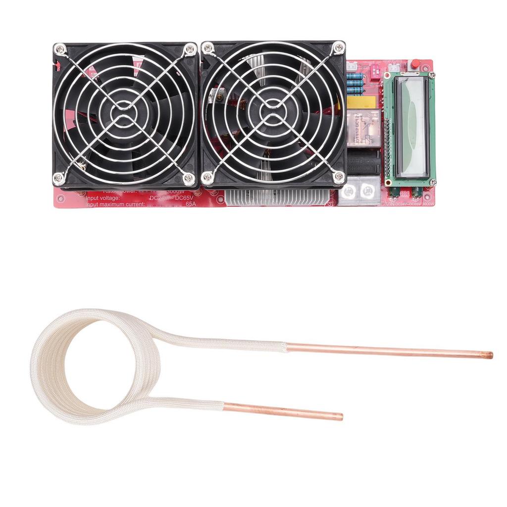 3000W ZVS Induction Heater Module DC 24 65V Flyback Driver Induction Heating PCB Board Module with Copper Tube Pump US