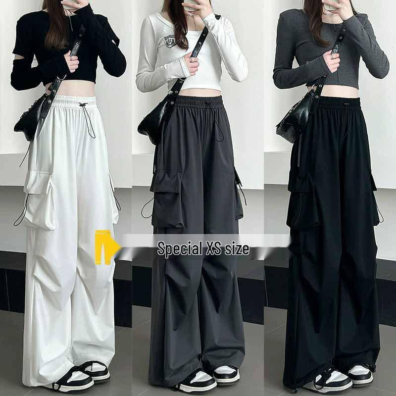 

Petite Women s High-Waisted Wide-Leg Summer Parachute Pants XL (116-125 jin)