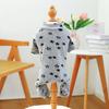 Pet circle, pet clothes, dog and cat clothing, clothing, one-piece black and white strip home clothes