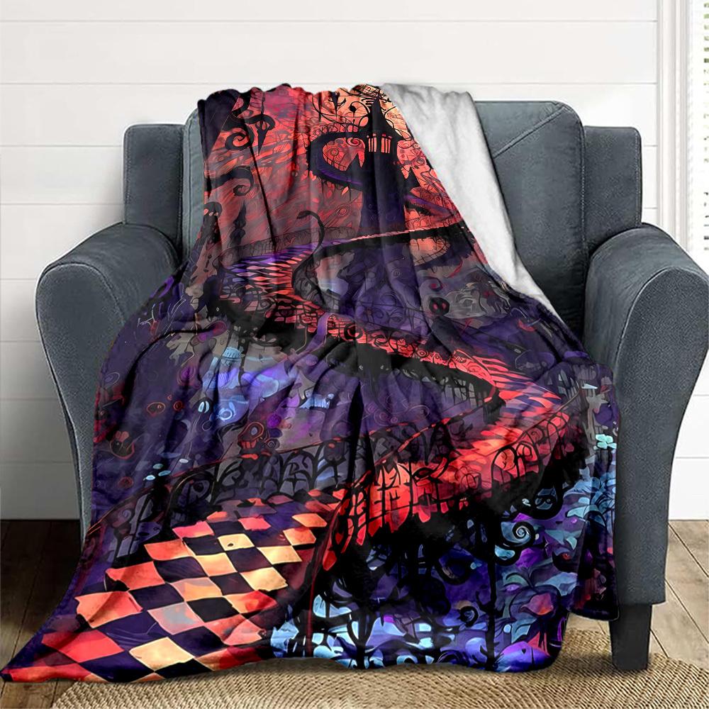 1pc Whimsical Fantasy Blanket, Lightweight Flannel Throw Blanket for Sofa, Bed, Travel, Camping, Living Room, Office, Couch, Chair, and Bed