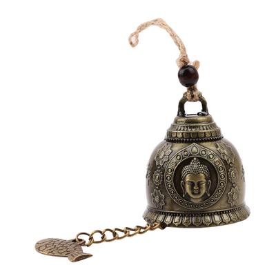 Statue de Bouddha, cloche, bénédiction, carillon éolien Feng Shui, porte-bonheur, décoration suspendue pour la maison ou la voiture, cadeau artisanal