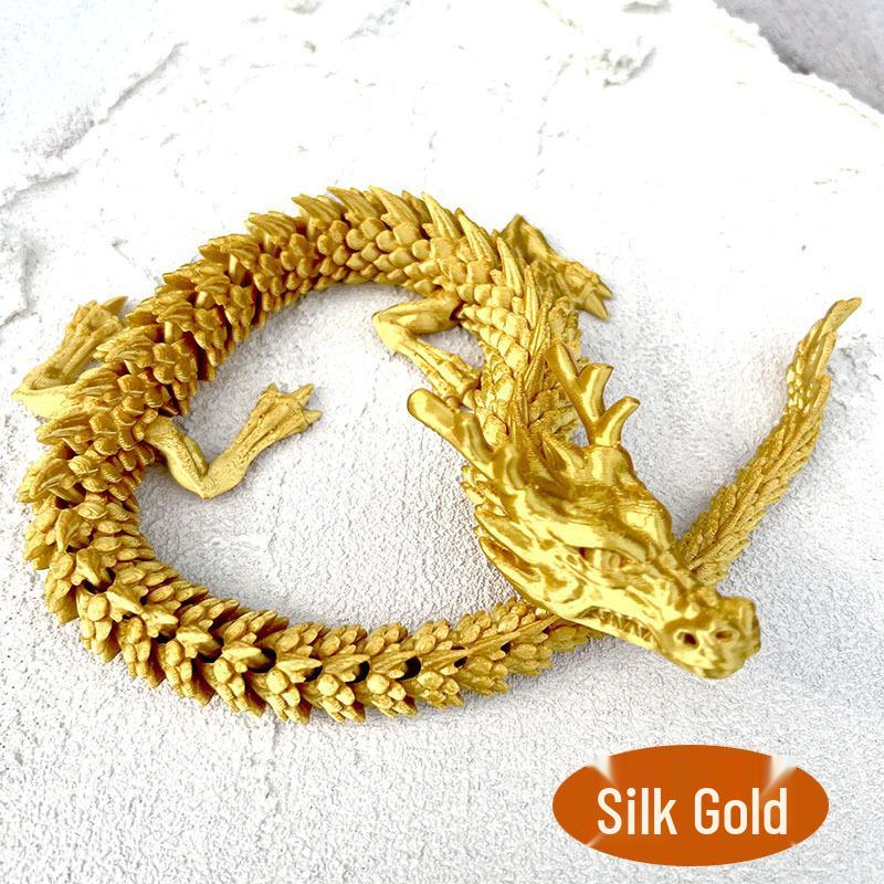 3D Printed Chinese Dragon Jointed Toy Model Ornament Gift Figure 30cm