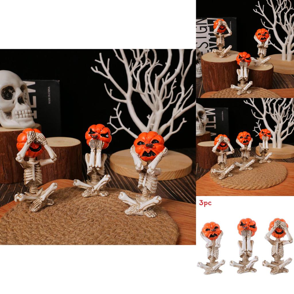 Resin Skull Decor For Halloween Party And Seasonal Home Yard Display
