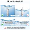 Solar Water Pump Deep Well, DC 12V 180W Deep Well Pump, Deep Well Submersible Solar Water Pump Farm Ranch Irrigation Pump Kit, Solar Submersible Pump