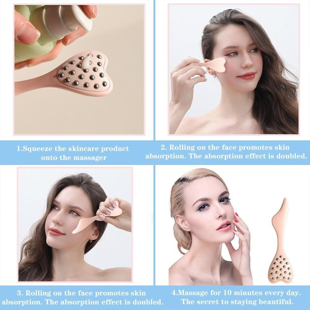 Reduce Puffiness Point Pressing Massager 20 Beads Design Guasha Face Massager Tool  Eye SPA