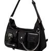 Niche Design Bag with A High-end Feel, Featuring A Hong Kong-style Chain, Single-shoulder Underarm Bag, and A Female Motorcycle Bag
