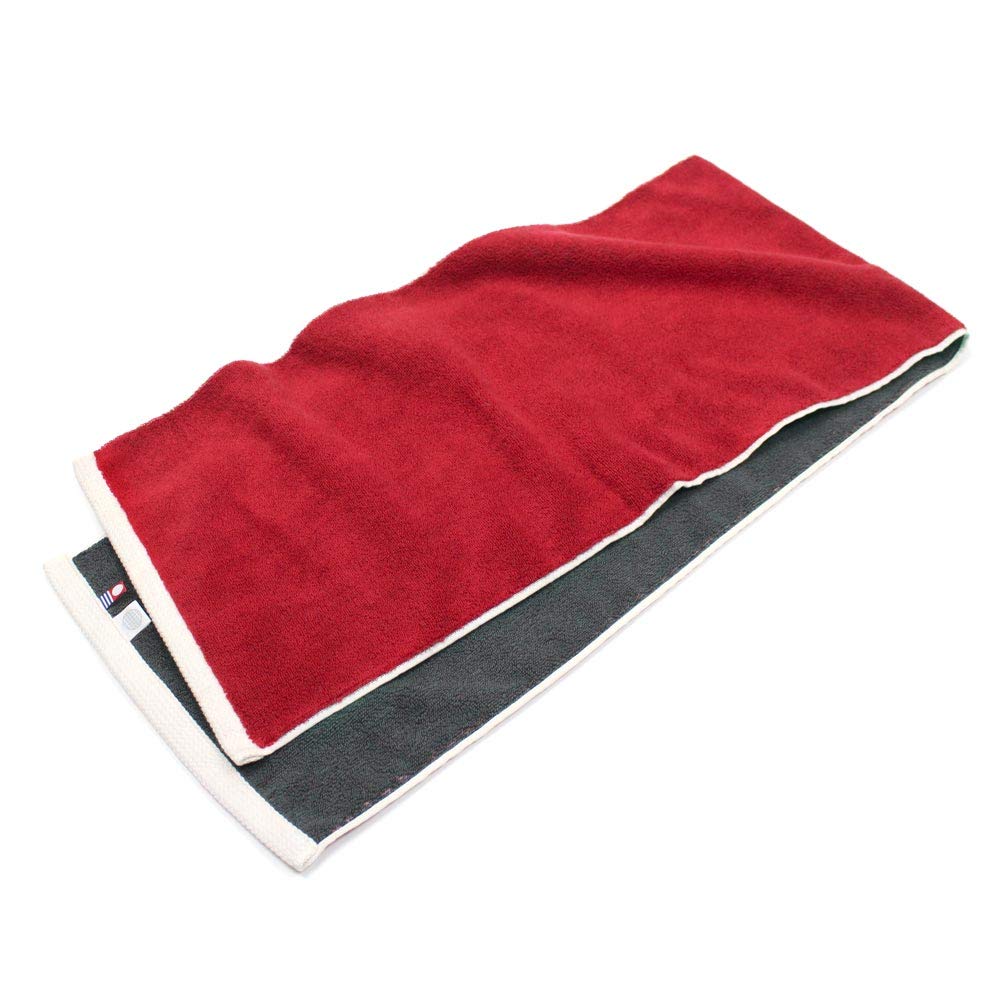 Iori Hoshi Reversible Sports 25x110cm Imabari Swim Solid Cotton Towel, (New Red), Towel, Towel, Sports, Gym, Absorbent, Quick-Drying, Color, 100%