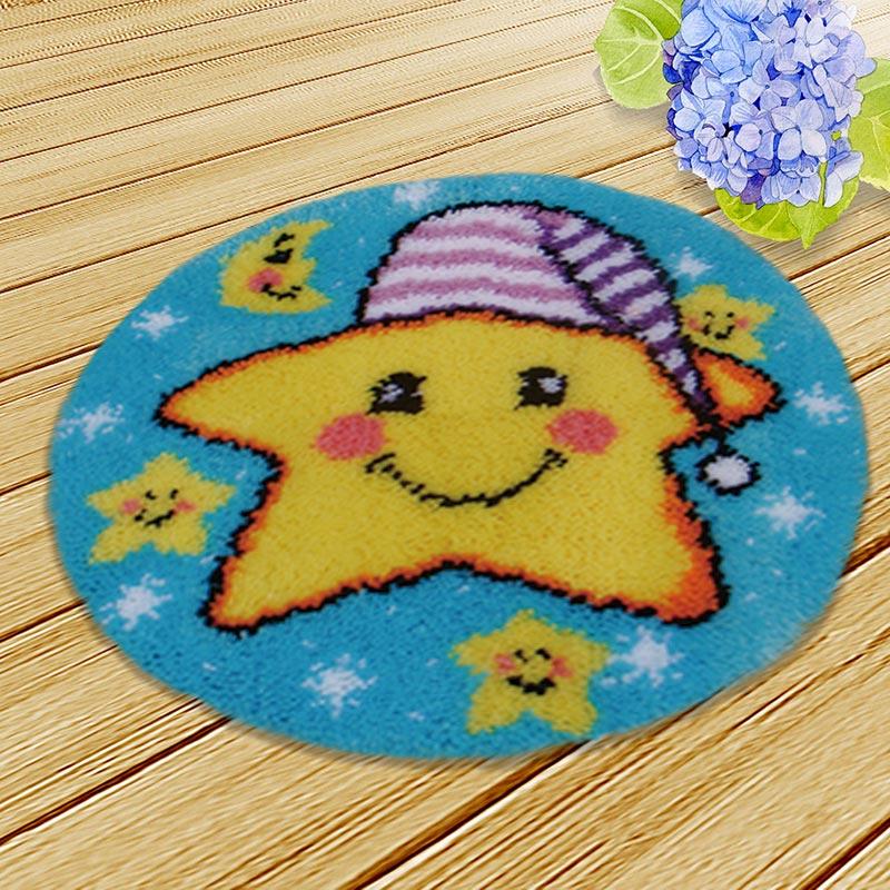 Nicediy Embroidery Latch Hook Rug Canvas Kits Carpet Latch Hook Kits DIY Knitted Fomiaran for Needlework Cross Stitch Crocheting