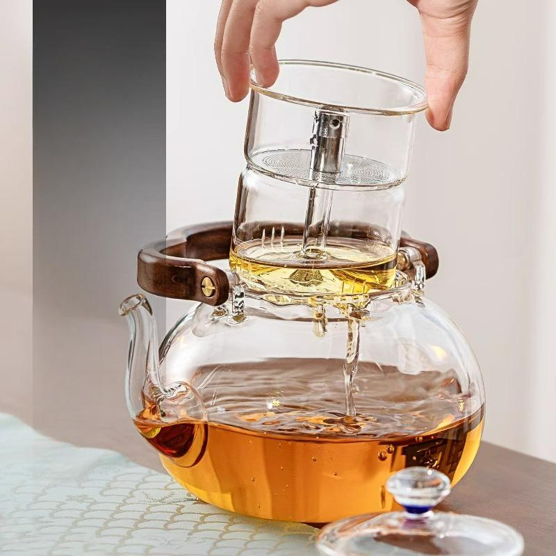 Glass Teapot with Removable Infuser Stovetop & Induction Cooker Safe Teacup Borosilicate Heat-Resistant Water Kettle trasparente