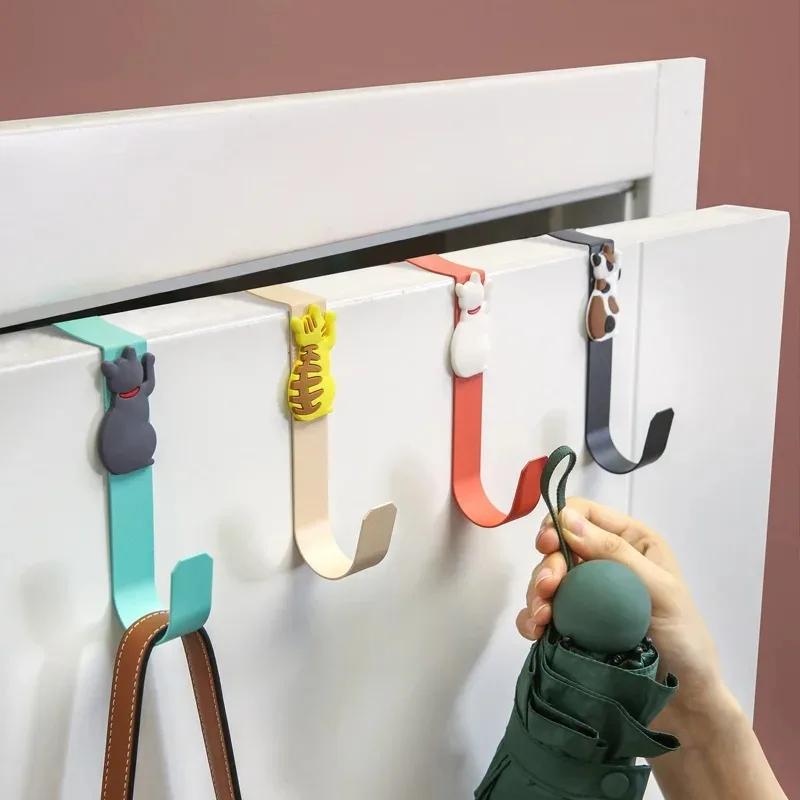 1PC Cabinet Door Back Hook Free Punching Bathroom Door Back Multifunctional Storage Hook Drawer Robe Hook