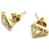 Les Trésors De Lily [N3042] - Gold Plated 'Diamonds' Earrings - 8x6 Mm