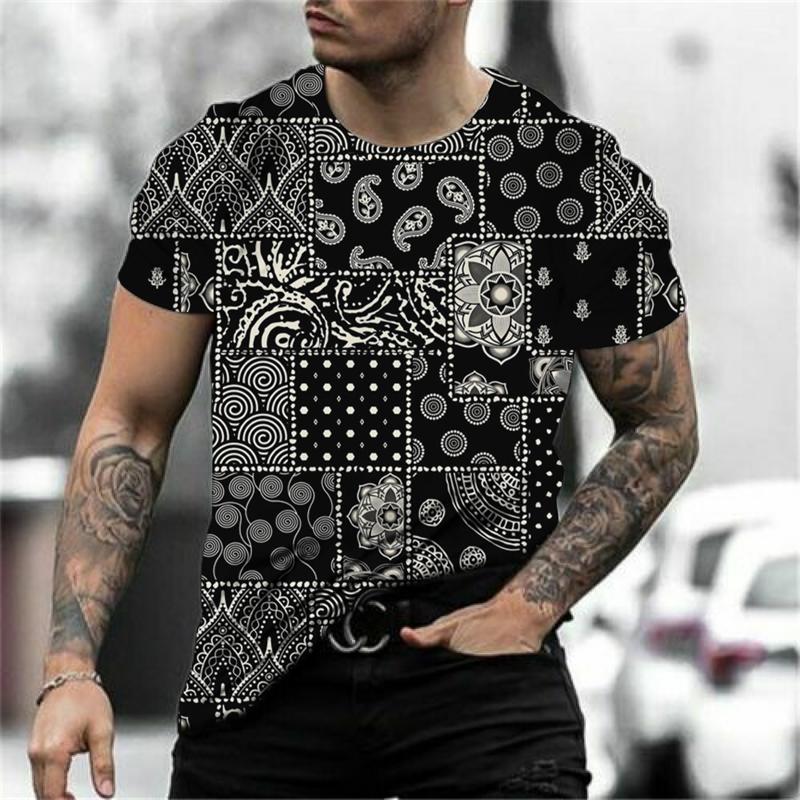 Fashion Paisley Graphics 3D Printed T-shirts Summer Trend Short Sleeve Casual Streetwear Oversized Cool T-shirts