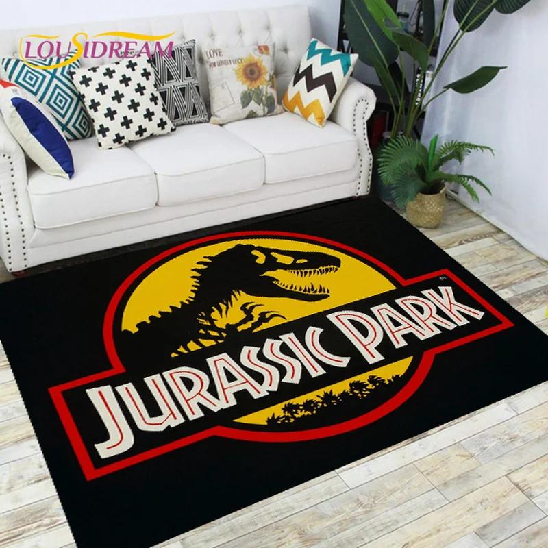 Jurassic Park Dinosaurier-Cartoon-Teppiche, rutschfester Teppich für Wohnzimmer, Schlafzimmer, Fußpolster-Dekoration, Kinderspiel-Bodenmatte