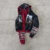 Unisex Gothic Streetwear Hoodie With Dark Portrait Print Zip-Up Reversible Design Winter Casual Sweatshirt