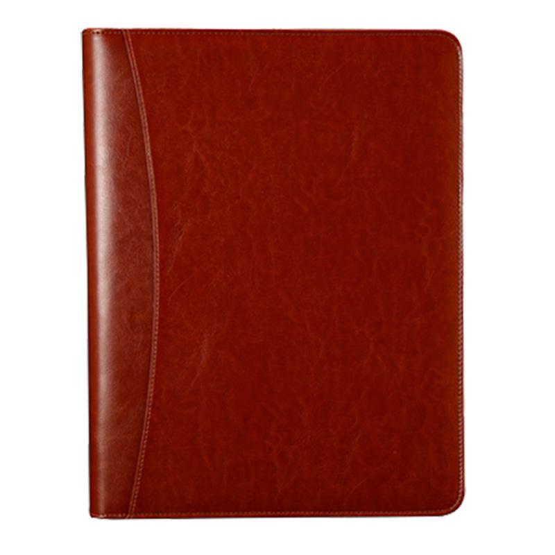 Multifunctional A4 Leather Zipper Manager Folder for Business Contracts and Office Materials
