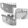 Wall Mount Triangle Corner Storage Rack Basket Kitchen Bathroom Organizer Shelf
