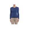 Polo Ralph Lauren Solid Color Crew Neck Slim Fit Knitted Long Sleeve Sweater Women sweater Blue 211580009-042