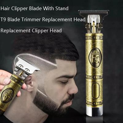 T-Shaped Hair Clipper Blade With Stand T9 Blade Trimmer Replacement Clipper Head
