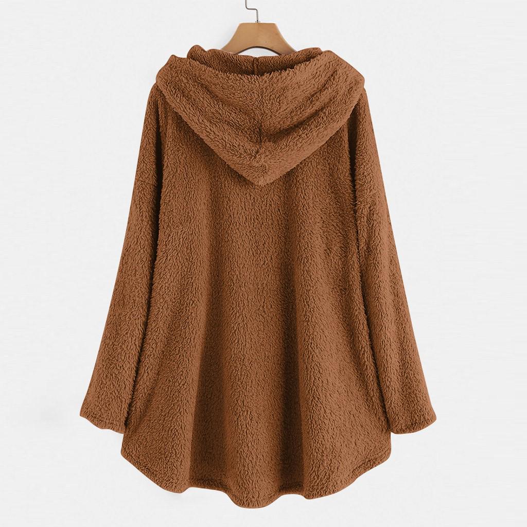 Bluză de pulover cu nasturi în partea de sus pentru femei, cu broderie de pisică, de dimensiuni mari