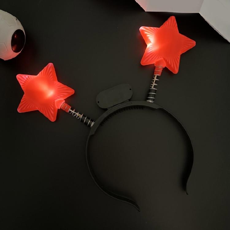 New Year Star Fashionable Head Hoop Glowing Hair Ornament Glowing Hair Styling Tool for Children Adults Photo Props