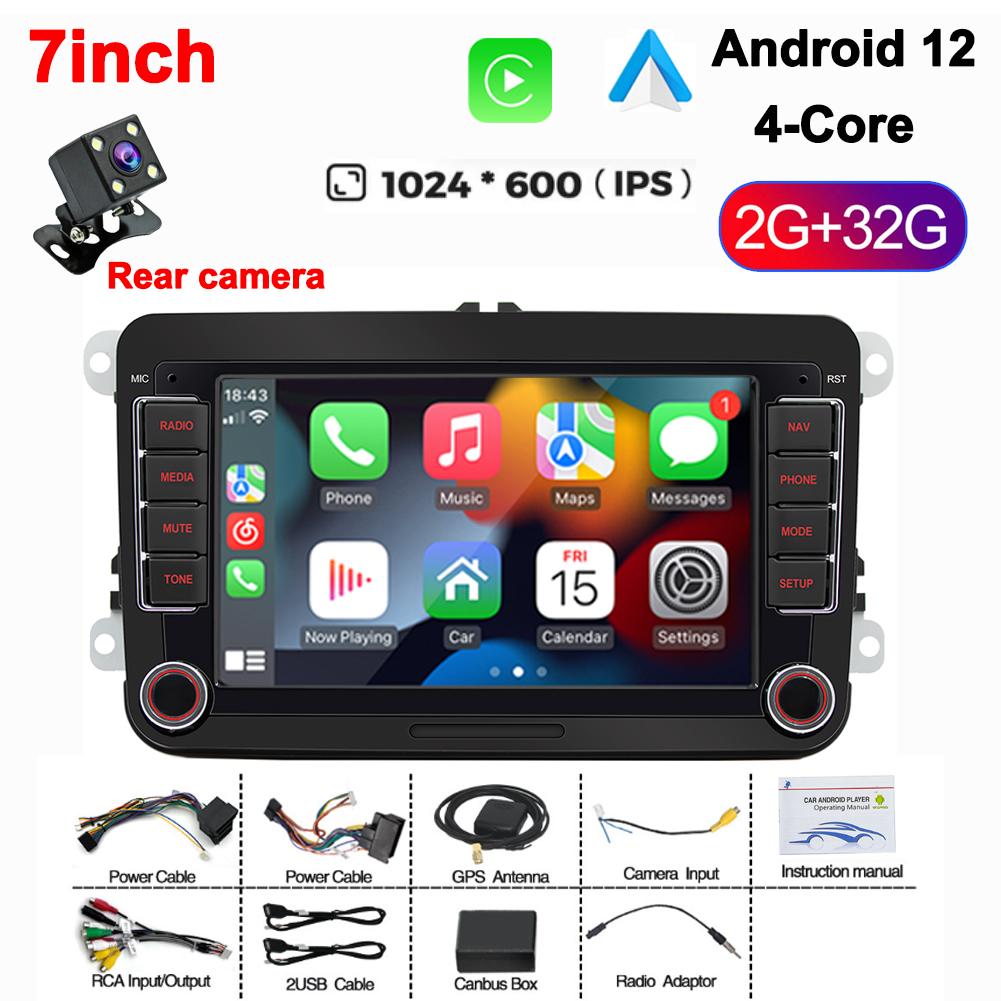 2Din Car Radio Android13 Wireless Android Auto Carplay for VW Volkswagen Golf 5 Passat B6 Jetta MK5 Autoradio Multimedia Player