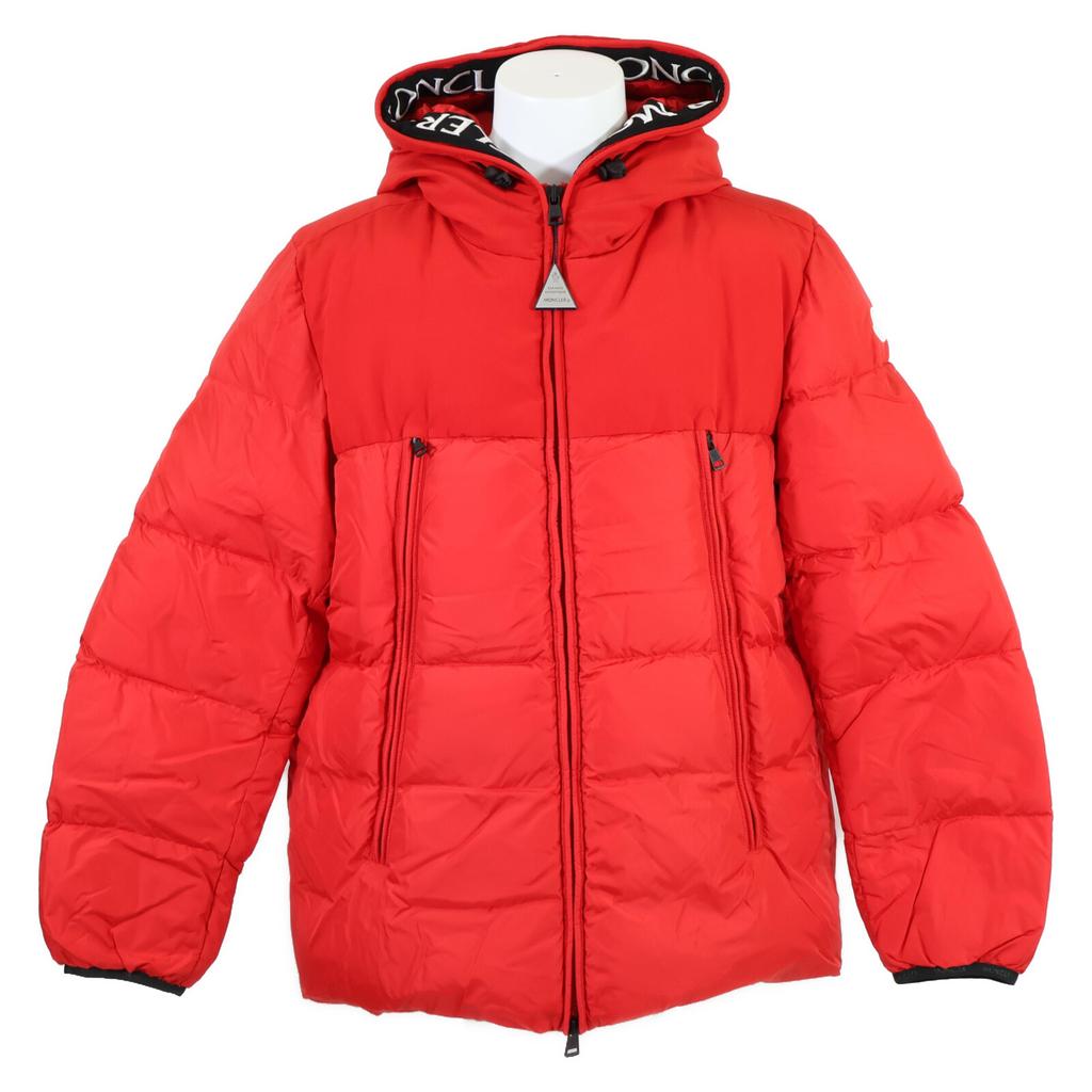 Moncler [/Domestic Regular] MONTCLA Monkura Inside Logo Embroidered Line Hooded Down Jacket 6 RedUsed