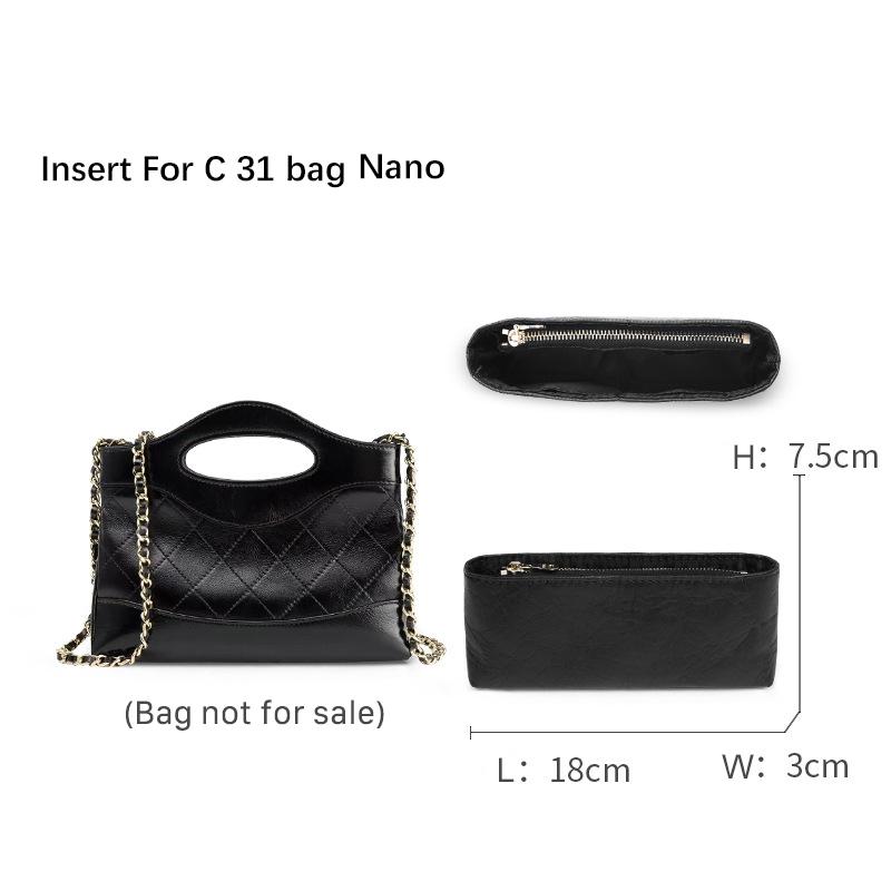 

Multi-Pocket Organizer For Cha-nl 31 Nano Bag Storage Inner Liner Bag Dupont Paper Insert Cosmetic Organizer