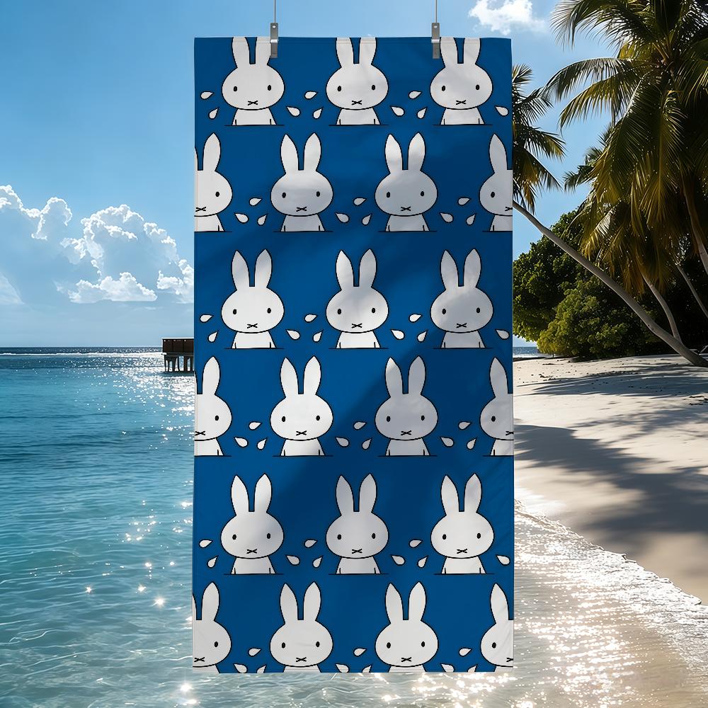 Cartoon Miffy Towel Quick Drying Beach Towels Are Suitable For Swimming Pools Camping Yoga And The Gym