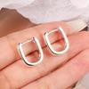 1 Pair Women Earrings, Hypoallergenic U-Shaped Hoop Earrings, Smooth Polished Surface Copper Earrings for Jewelry Gift