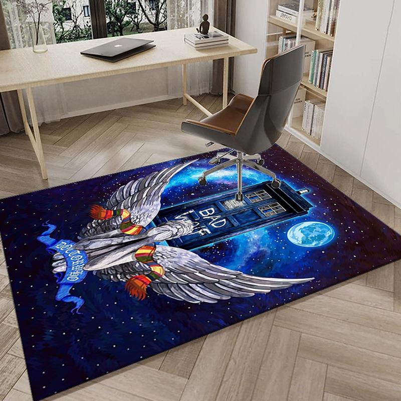 Tardis In Starry Night Carpet, Chair Rug,Rug for Office Bedroom Living Rooms, Doormat Decor Fan Gift Christmas Gift