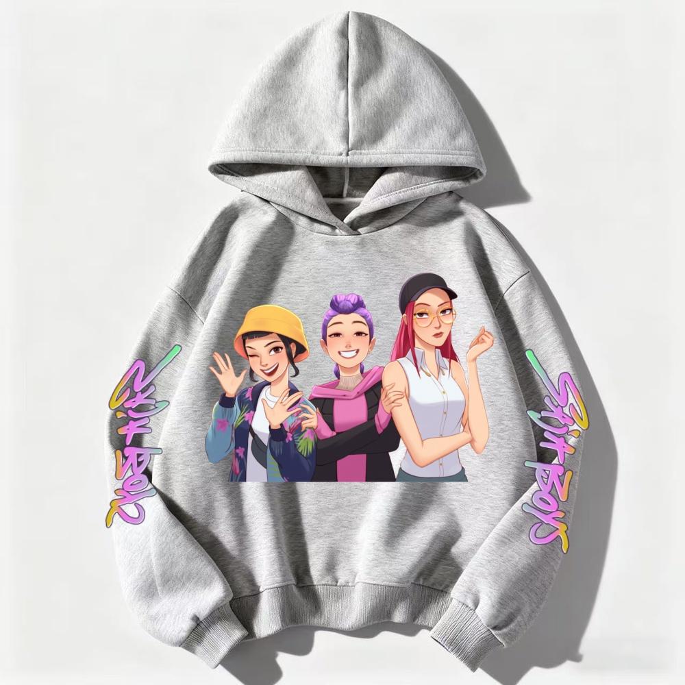 Popular Kpop Demon Hunter Children's Sweatshirt Boys and Girls Clothing Autumn and Winter Warm Children's Hoodie