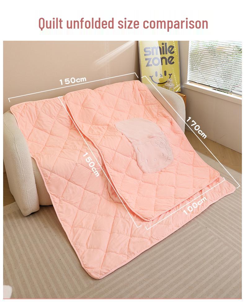 Hello Kitty Dual-Use Pillow Blanket: Office Nap Pillow & Car Blanket