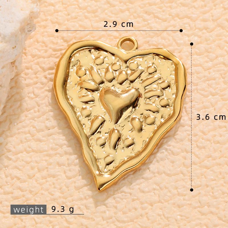 Cross Retro Stainless Steel Heart Pendant Jewelry Collection: Bracelet, Necklace, Earrings, Charms