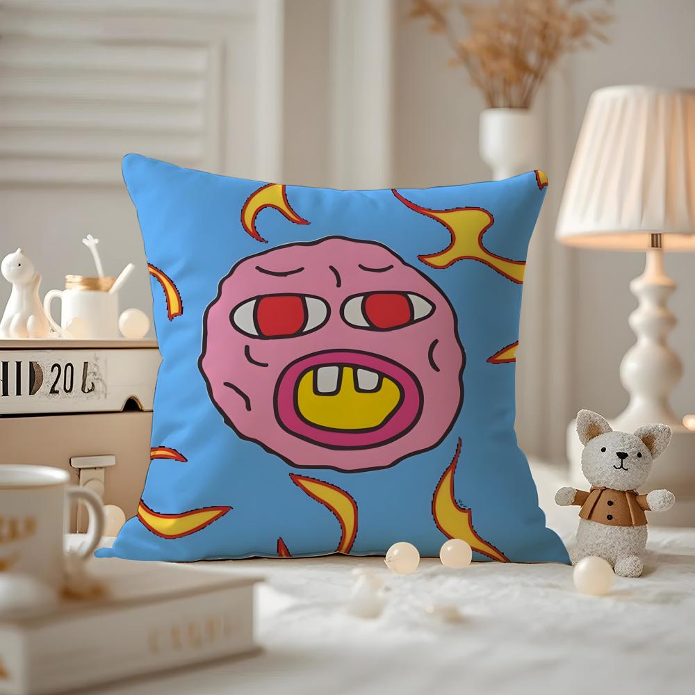 Cushion Cover Pattern Printed Pillowcase For Living Room Sofa Cushion Cover & Bedroom Decor T-Tyler The Creator Rapper