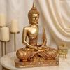 Meditáló ülő Buddha-szobor bemutatódarab Idol lakberendezési tárgyak nappaliba és ajándékok