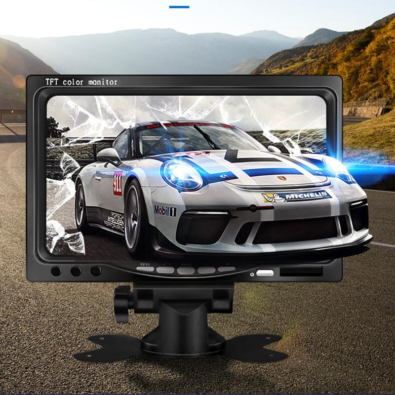 Universal 7 Inch  HD Screen Car Monitor Security Monitor Parking Assistance  Rear View Camera Optional
