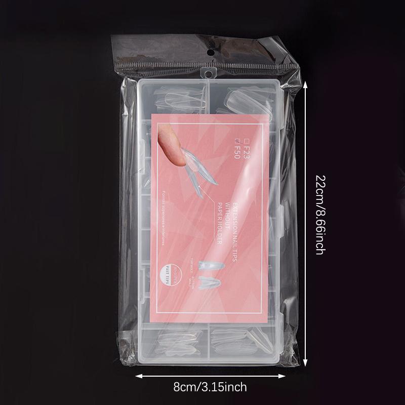 180Pcs Sandwich Dual Nail Form Mold Reusable Full Cover Mold Clear Nail Art Extension Shaping Tool Coffin Almond Nail Forms