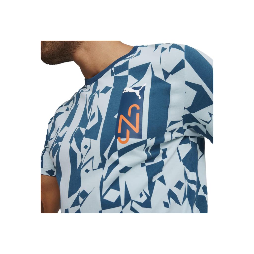 Puma X Neymar Jr Collaborative Crew Neck Casual Short Sleeve T-Shirt Men Tops Blue 658954-13
