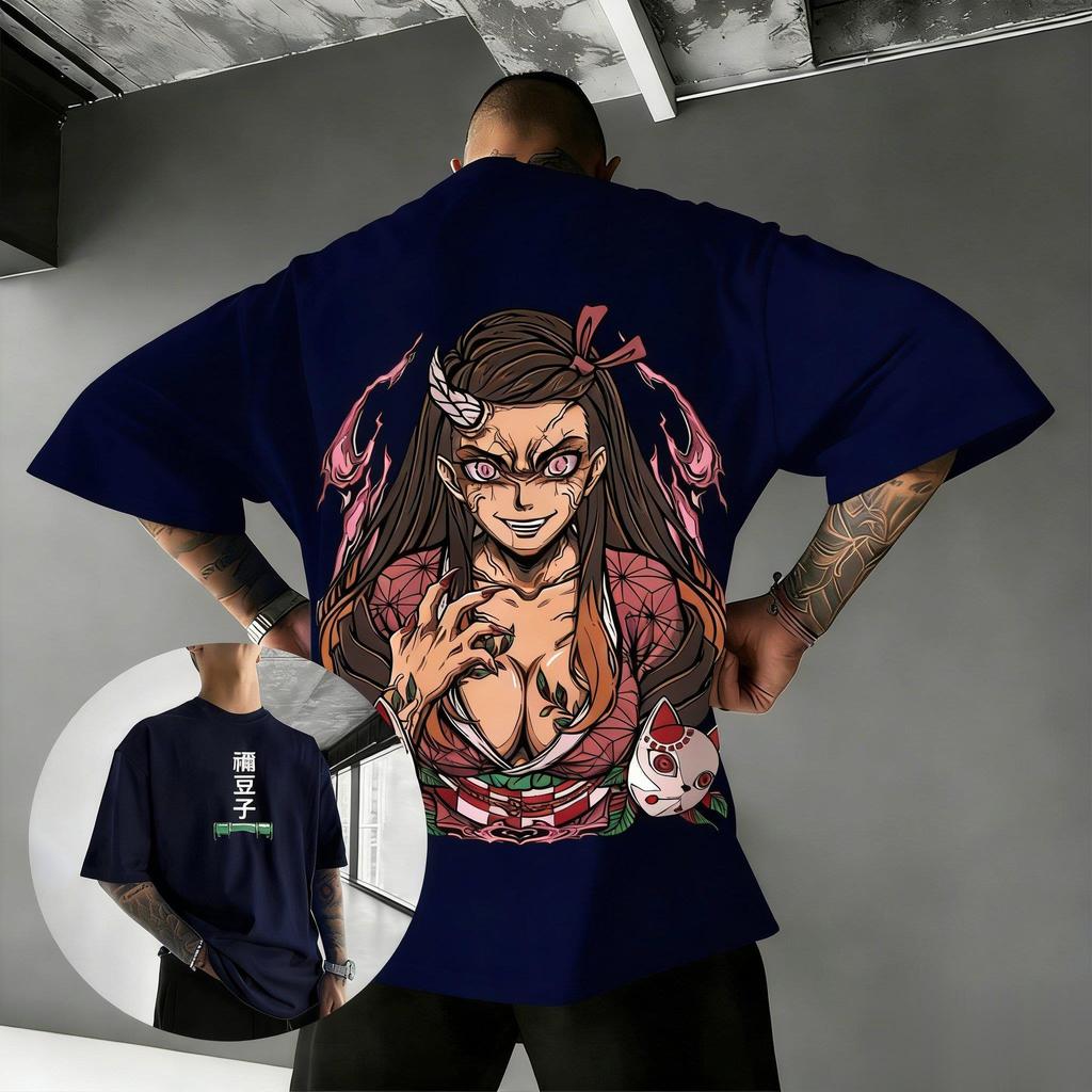 Kimetsu No Yaiba Nezuko Kamado Anime T-Shirt Herren Damen Kurzarm Dämonentöter Grafik-T-Shirt Streetwear Lässige Oberteile 2026 Sommer