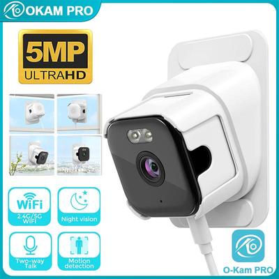 OKAM PRO APP HD 5MP 5X ZOOM Wireless Window Camera 5G WiFi Indoor Two-Way Intercom Motion Tracking Color Night Vision IP CCTV