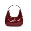 Niche design patent leather handbag women's new spring fashion versatile shoulder bag underarm bag
